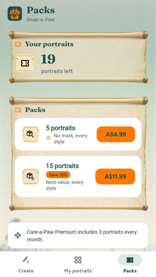 Portrait packs